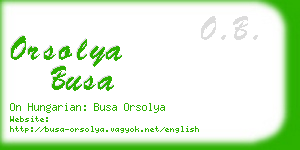 orsolya busa business card